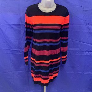Merona Small Long Sleeve Sweater Dress Striped